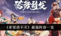 《希望消不灭》最强阵容一览