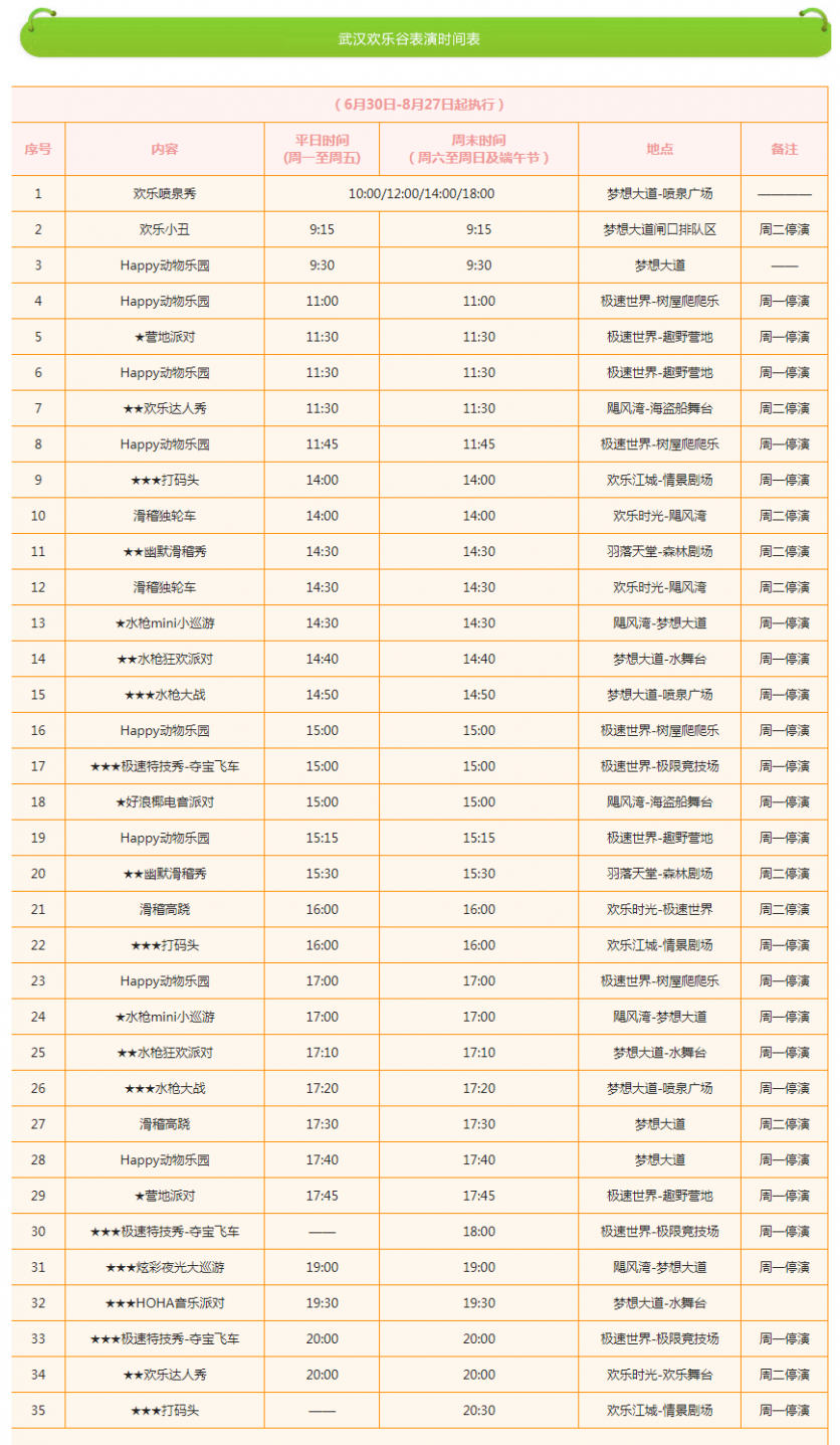 武汉欢乐谷夜场有什么项目(门票价格+时间) 武汉欢乐谷夜场有什么项目(门票价格+时间)