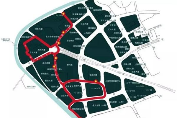 上海陆家嘴双层观光巴士路线图 附沿途景点（路线图攻略）