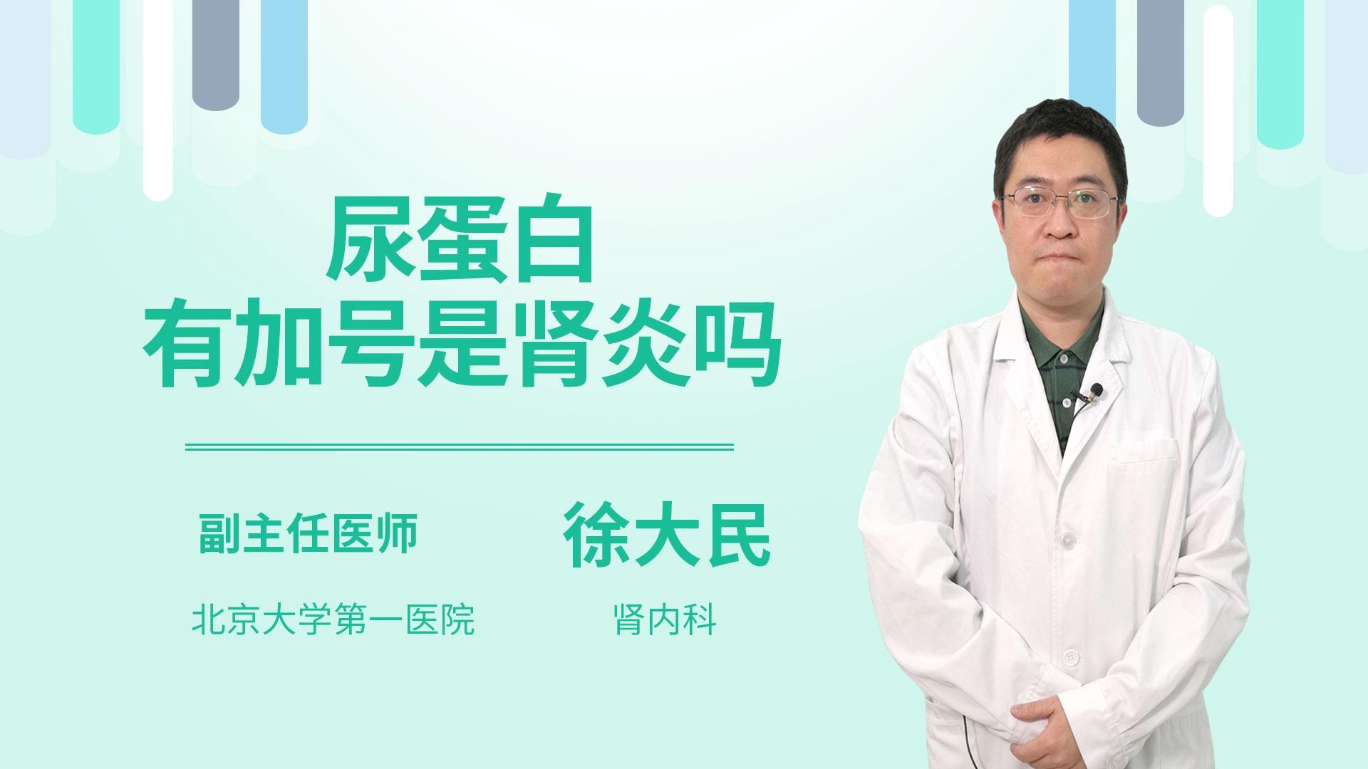 尿蛋白有加号是肾炎吗