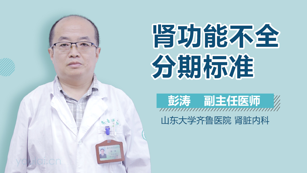 肾功能不全分期标准