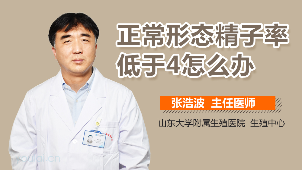正常形态精子率低于4怎么办