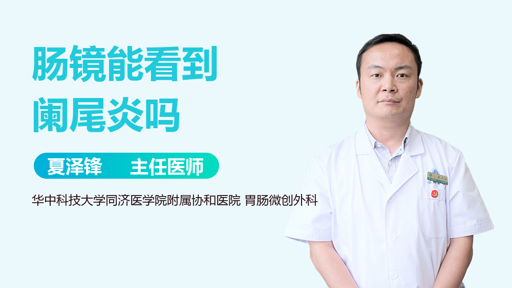 肠镜能看到阑尾炎吗