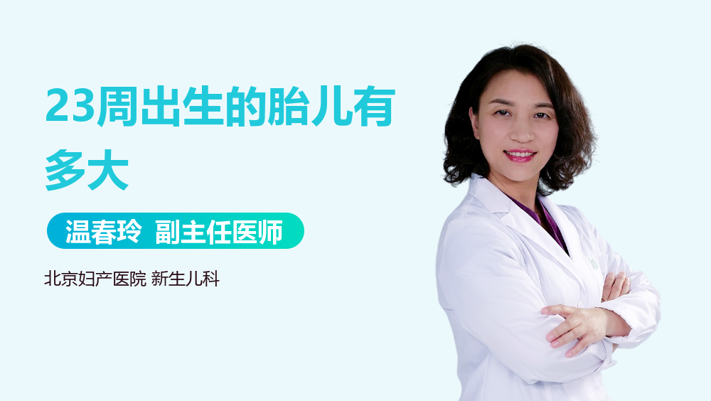 23周出生的胎儿有多大