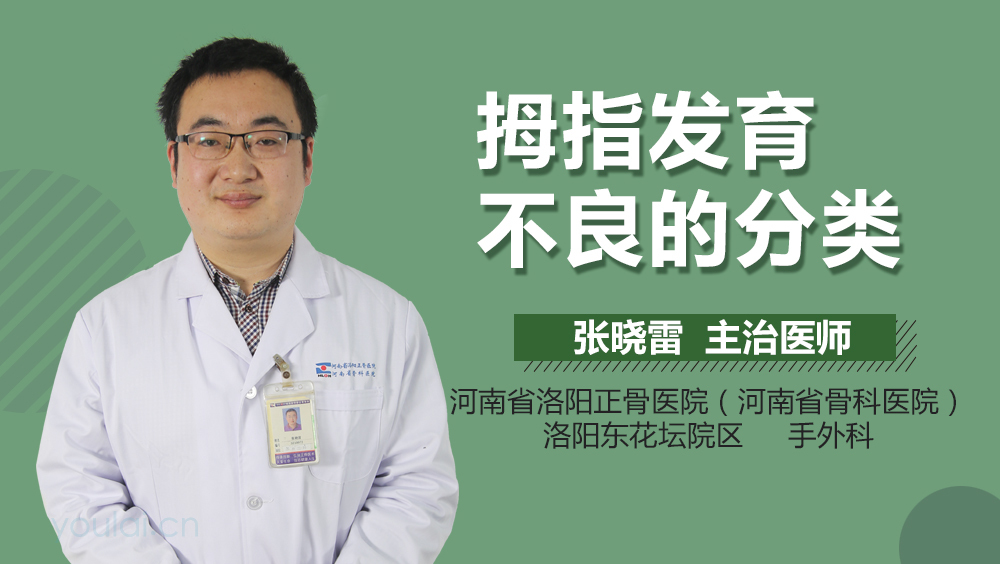 拇指发育不良的分类
