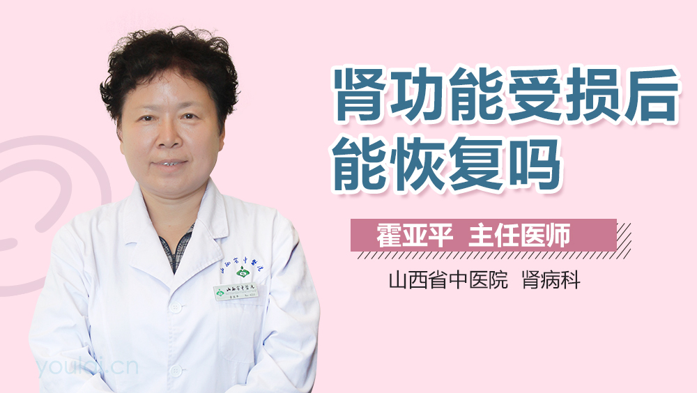 肾功能受损后能恢复吗