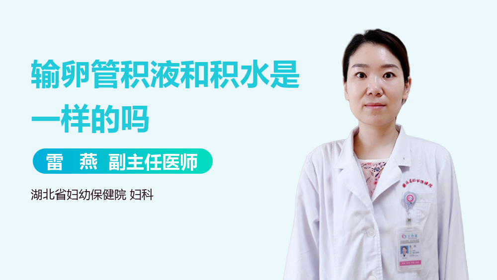 输卵管积液和积水是一样的吗