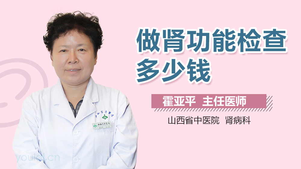 做肾功能检查多少钱