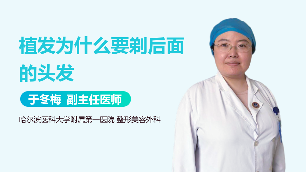 植发为什么要剃后面的头发