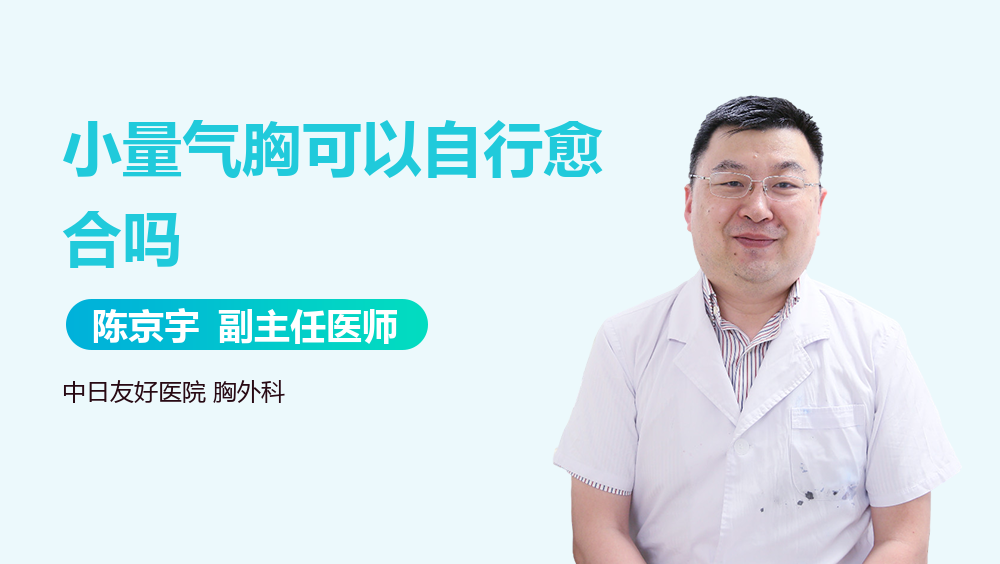 小量气胸可以自行愈合吗