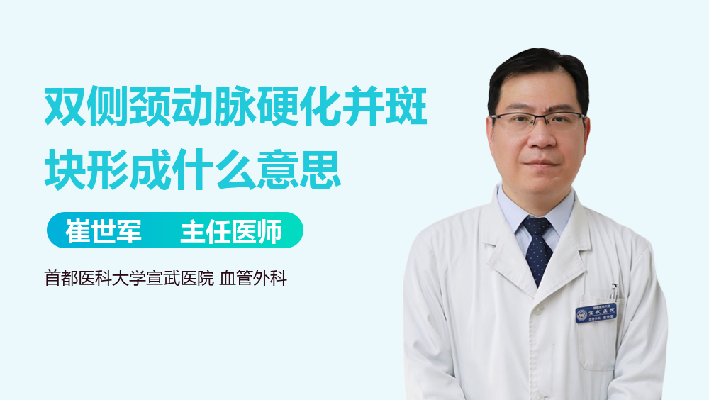 双侧颈动脉硬化并斑块形成什么意思