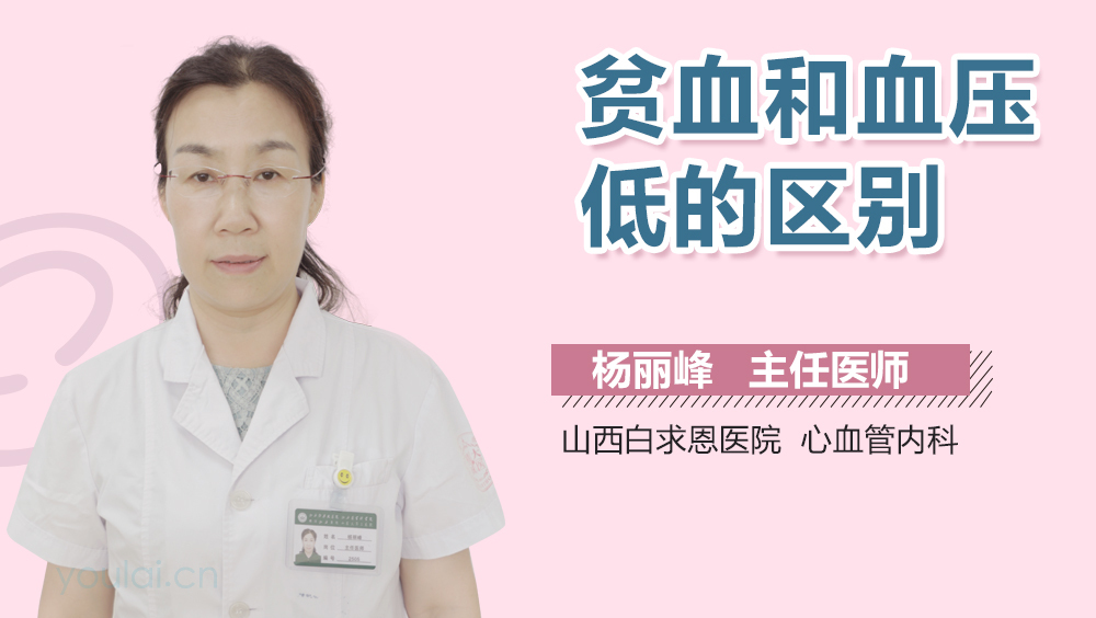 贫血和血压低的区别